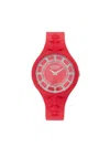 Versus Fire Island Studs Silicone Strap Watch/39mm In Red