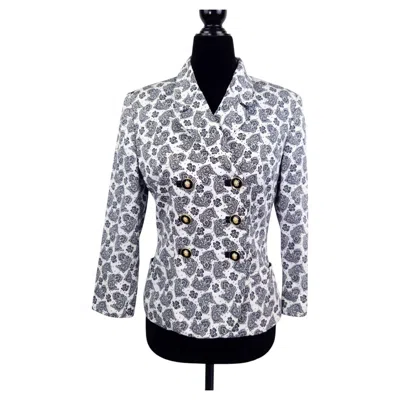 Pre-owned Versus Gianni Versace Vintage Double-breasted Blazer, 1990s In Gray