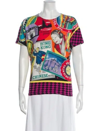 Pre-owned Versus Graphic Print Crew Neck T-shirt In Multi