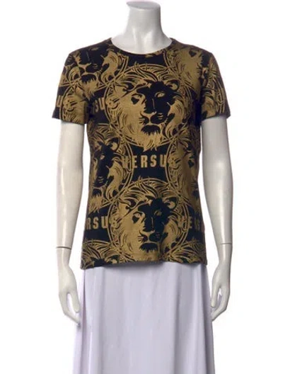 Pre-owned Versus Graphic Print Crew Neck T-shirt In Multicolor