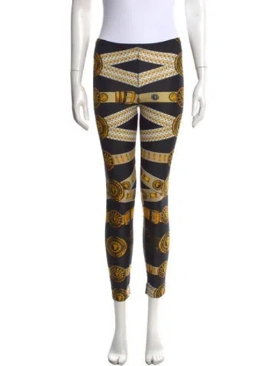 Pre-owned Versus Graphic Print Skinny Leg Pants In Multi