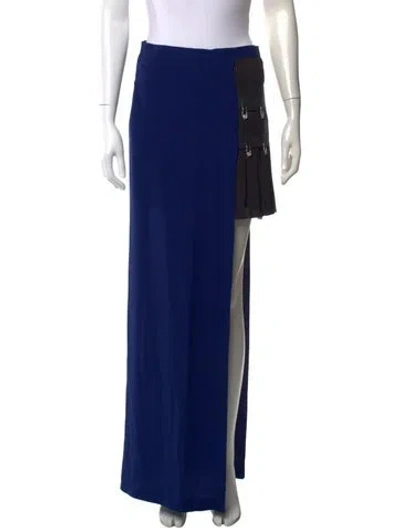Pre-owned Versus Grosgrain Trim Long Skirt W/ Tags In Blue