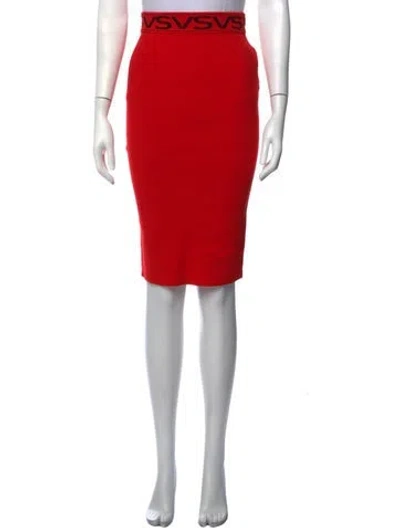 Pre-owned Versus Knee-length Skirt In Red