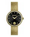 Versus Versace Lea Crystal Bracelet Watch Woman Wrist Watch Gold Size Onesize Stainless Steel In Multi