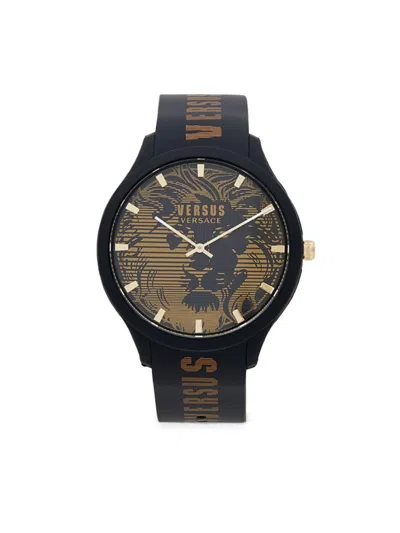 Versus Men's 44mm Silicone & Goldtone Stainless Steel Watch In Black