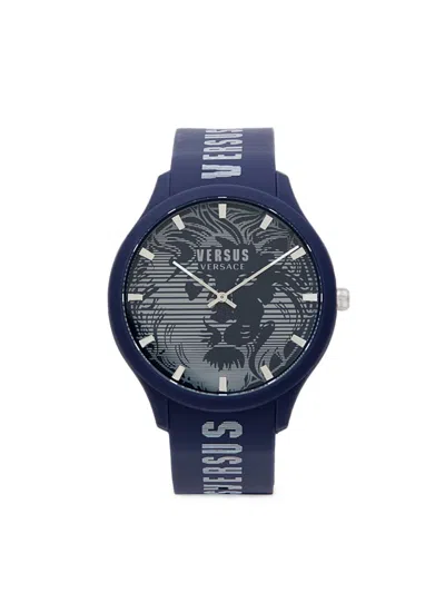 Versus Men's 44mm Silicone & Stainless Steel Watch In Blue
