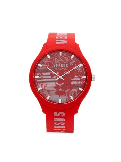 Versus Men's 44mm Silicone & Stainless Steel Watch In Red