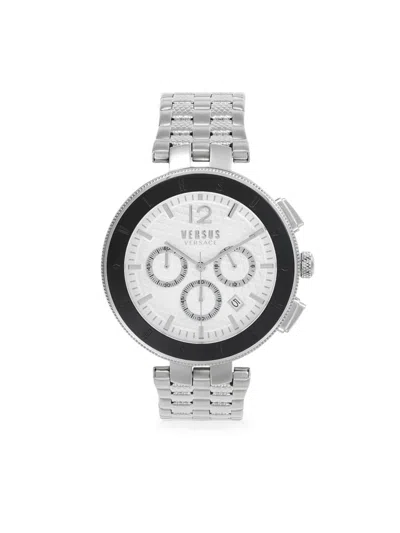 Versus Men's 44mm Stainless Steel Bracelet Chronograph Watch In Silver