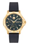 Versus Men's 46mm Blue Quartz Watch Vspzt1121 In Gold