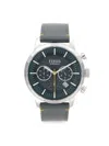 VERSUS MEN'S 46MM STAINLESS STEEL & LEATHER STRAP CHRONOGRAPH WATCH