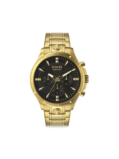 Versus Men's Chrono Lion Modern 45mm Stainless Steel Chronograph Bracelet Watch In Gold
