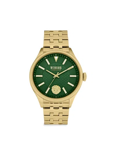 Versus Men's Colonne 45mm Two Tone Stainless Steel Chronograph Bracelet Watch In Green