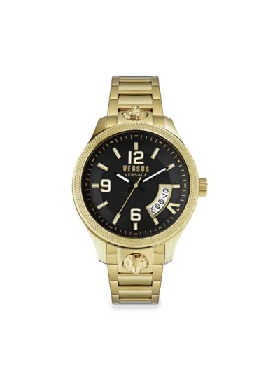 Versus Men's Reale 44mm Ip Gold Stainless Steel Bracelet Watch