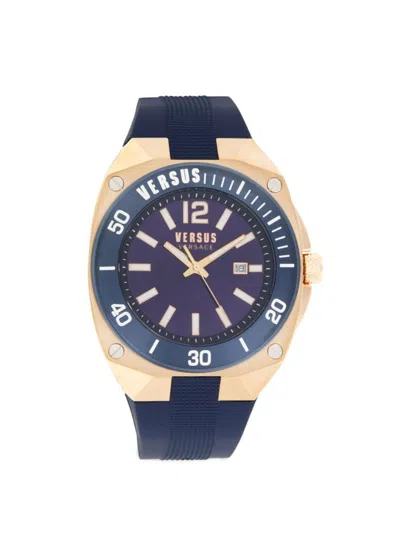 Versus Men's  Reaction Two-tone Stainless Steel Case & Silicone Strap Watch/48mm