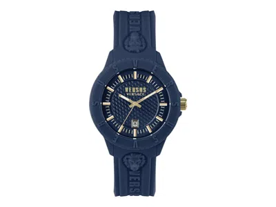 Pre-owned Versus Men's  Versace Versace Tokyo Silicone Watch Vspoy5721 In Stainless Steel