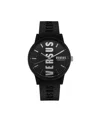 VERSUS MEN'S BARBES SILICONE QUARTZ BLACK SILICONE STRAP 40MM