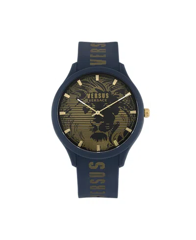 Versus Mens Domus Quartz Blue Silicone Strap 44mm