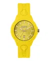 Versus Mens Tokyo Silicone Date Quartz Yellow Silicone Strap 43mm In Yellow