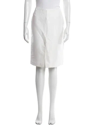 Pre-owned Versus Midi Length Skirt In White
