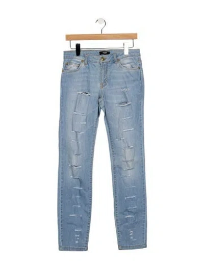 Pre-owned Versus Mid-rise Skinny Leg Jeans In Blue