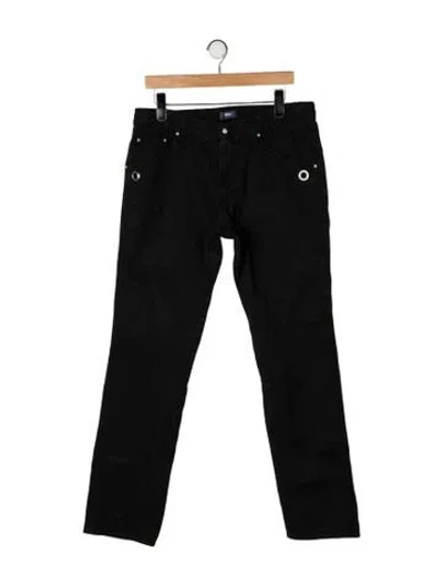Pre-owned Versus Mid-rise Straight Leg Jeans In Black