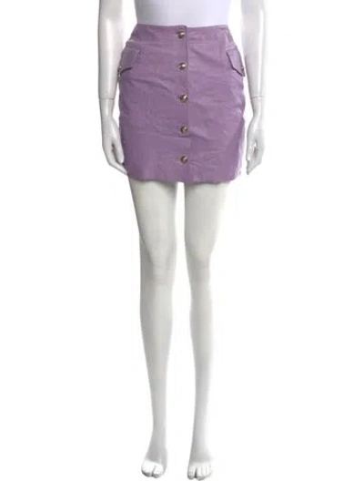 Pre-owned Versus Mini Skirt In Purple
