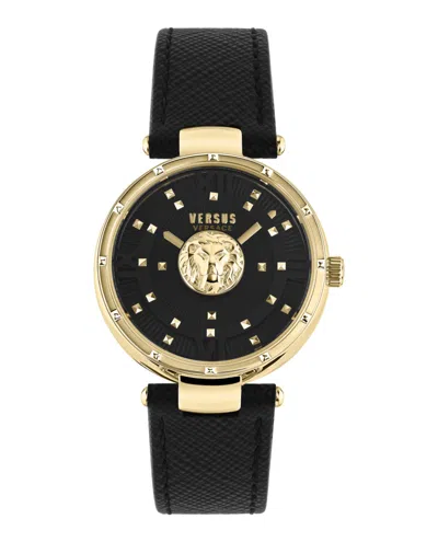 Versus Moscova Leather Watch In Gold