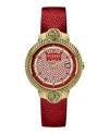 Versus Mouffetard Crystal Strap Watch In Multi