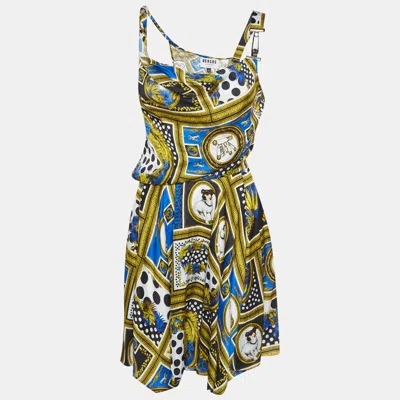Pre-owned Versus Multicolor Printed Satin Mini Dress M