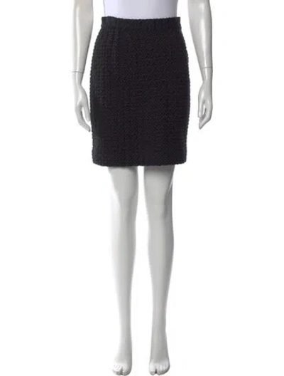 Pre-owned Versus Patterned Mini Skirt In Black