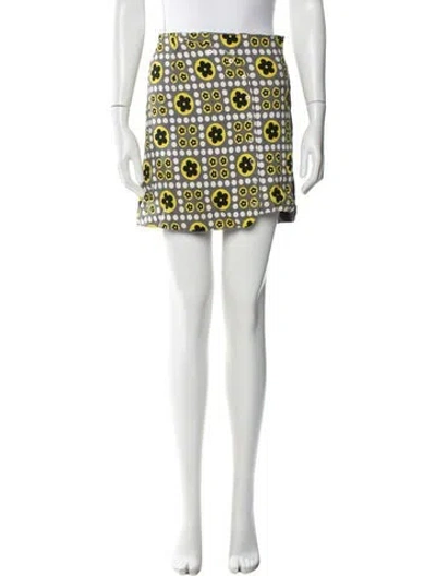 Pre-owned Versus Printed Long Skirt In White