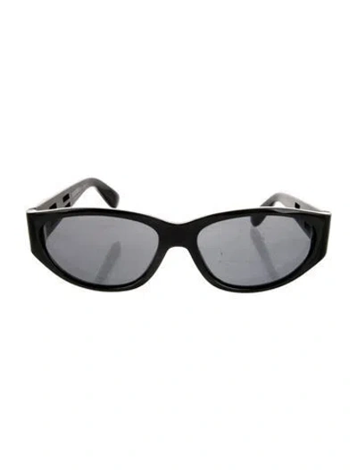 Pre-owned Versus Round Tinted Sunglasses In Black