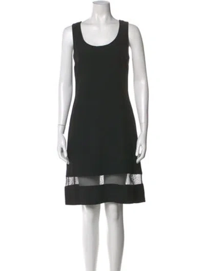 Pre-owned Versus Scoop Neck Knee-length Dress In Black