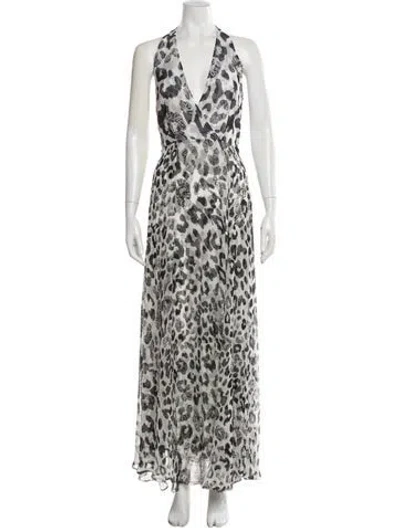 Pre-owned Versus Silk Long Dress In Multi