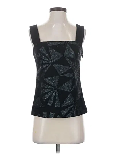Pre-owned Versus Sleeveless Top Black Square Neckline Tops
