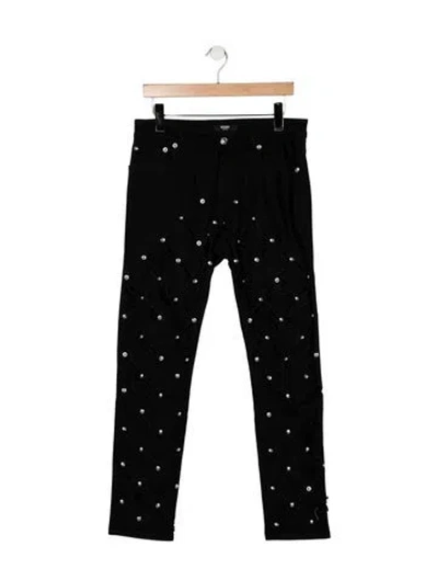 Pre-owned Versus Slim Fit Jeans In Black