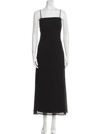 Pre-owned Versus Square Neckline Long Dress In Black