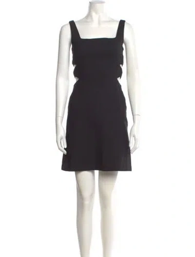 Pre-owned Versus Square Neckline Mini Dress In Black