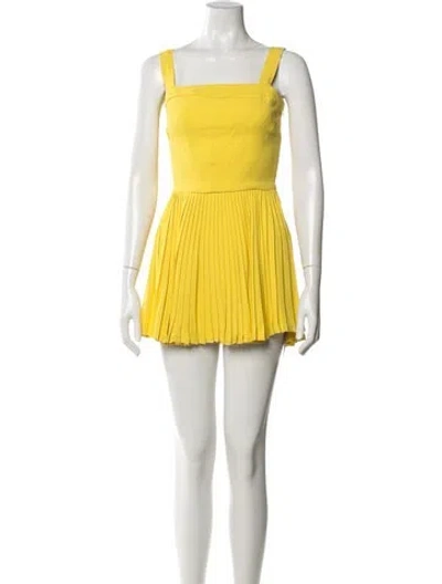 Pre-owned Versus Square Neckline Mini Dress W/ Tags In Yellow