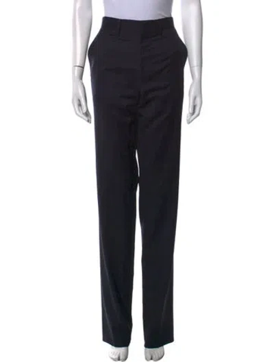 Pre-owned Versus Straight Leg Pants In Black