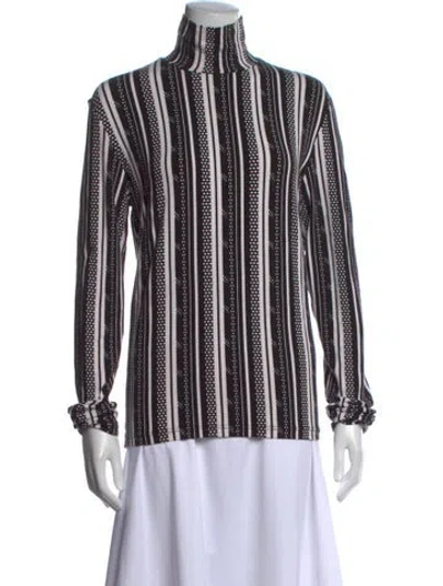 Pre-owned Versus Striped Turtleneck Top In Multi