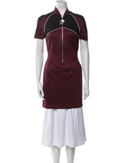 Pre-owned Versus Striped Vest In Burgundy