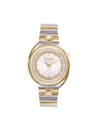 Versus Tortona Crystal Two-tone Ip Goldtone & Crystal Bracelet Watch/38mm