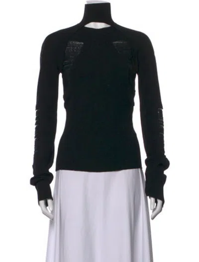 Pre-owned Versus Turtleneck Long Sleeve Top W/ Tags In Black
