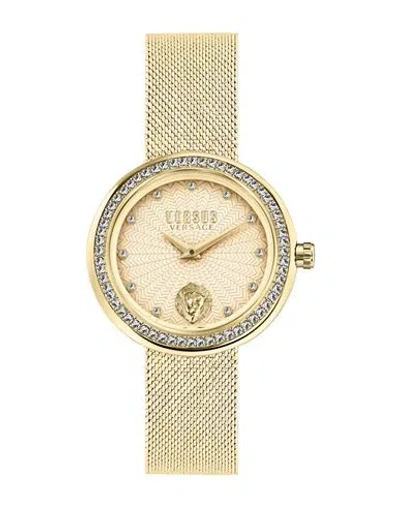 Versus Versace Lea Crystal Bracelet Watch Woman Wrist Watch Gold Size - Stainless Steel