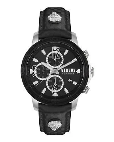 Pre-owned Versus Versace Mens Bicocca Two Tone 46mm Strap Fashion Watch