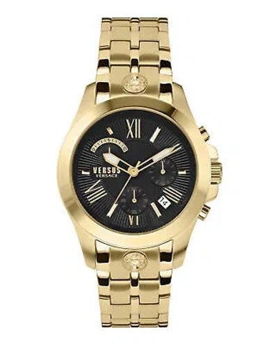 Pre-owned Versus Versace Mens Chrono Lion Gold 44mm Bracelet Fashion Watch