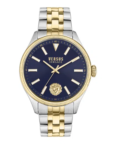 Pre-owned Versus Versace Mens Colonne 45mm Bracelet Fashion Watch In Silver