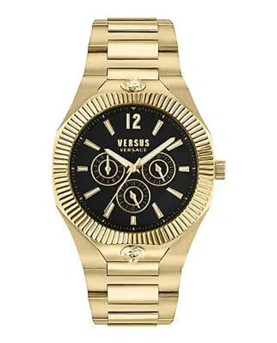 Pre-owned Versus Versace Mens Echo Park Multifunction Gold 42mm Bracelet Fashion Watch