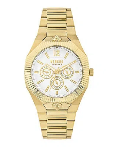 Pre-owned Versus Versace Mens Echo Park Multifunction Gold 42mm Bracelet Fashion Watch